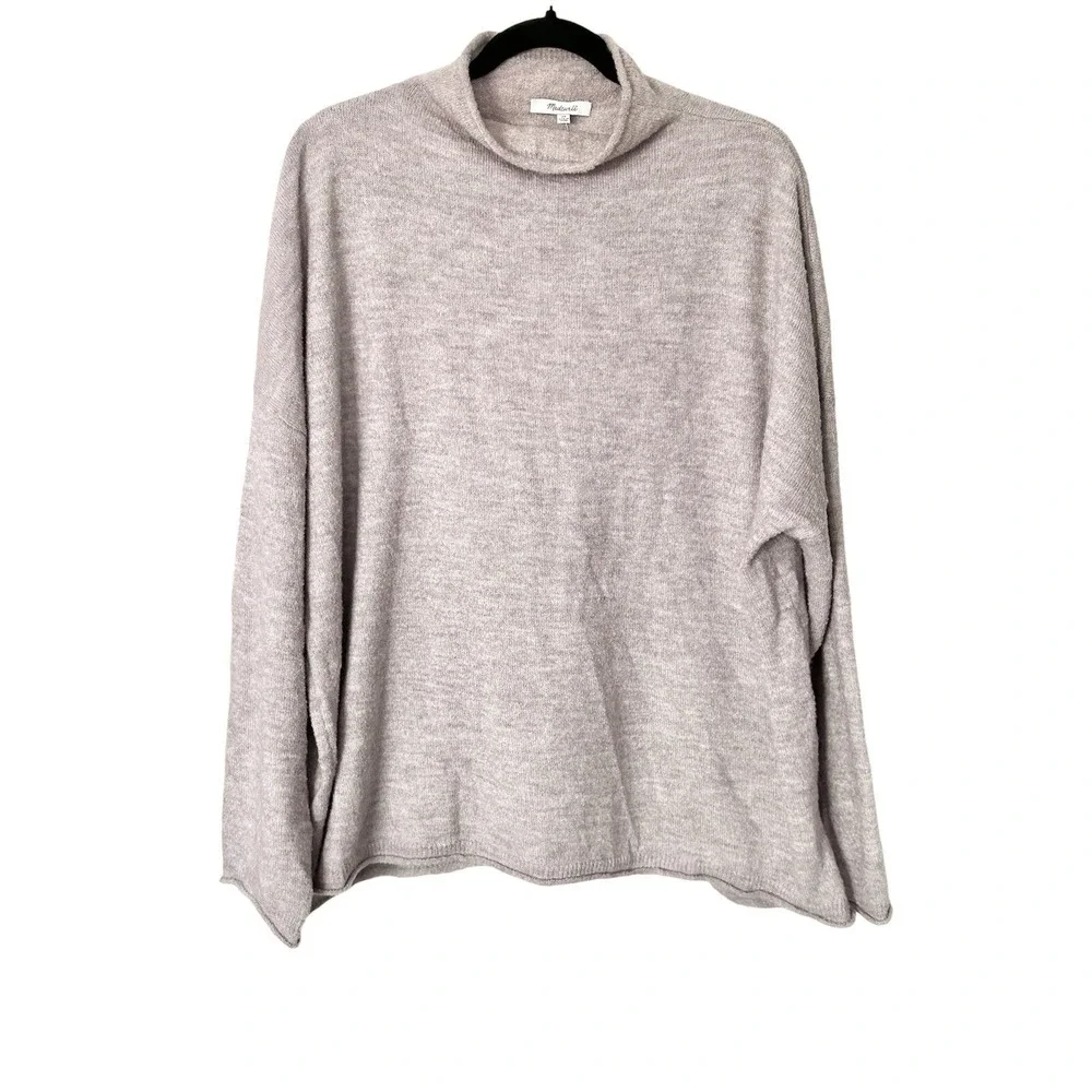 Madewell Women's Boucle Mock Neck Tunic Sweater Merino Wool Blend Size 2X NEW - Picture 3 of 14